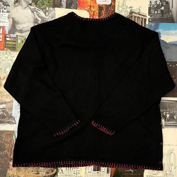 Vintage Lemon Grass Grid Christmas Sweater - Picture 6 of 7